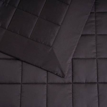 %100 Pamuk Saten Yatak Örtüsü 260x240 cm Antrasit - Lia Serisi - 7