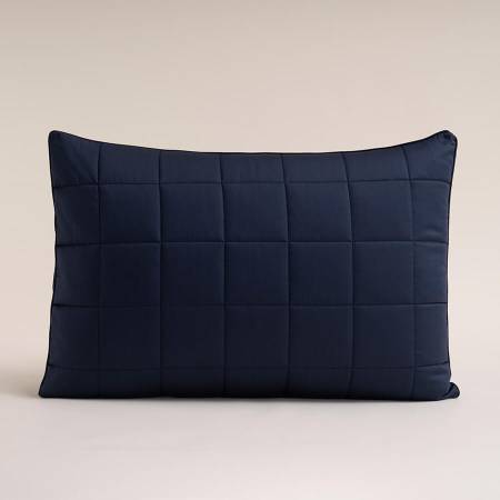 %100 Pamuk Saten Yatak Örtüsü 260x240 cm Lacivert - Lia Serisi - 4