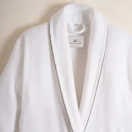 %100 Pamuk Bornoz Taş Rengi M - Liana Serisi - 2