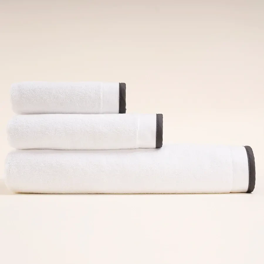 %100 Pamuk Havlu 50x90 cm Antrasit - Liana Serisi - Penelope