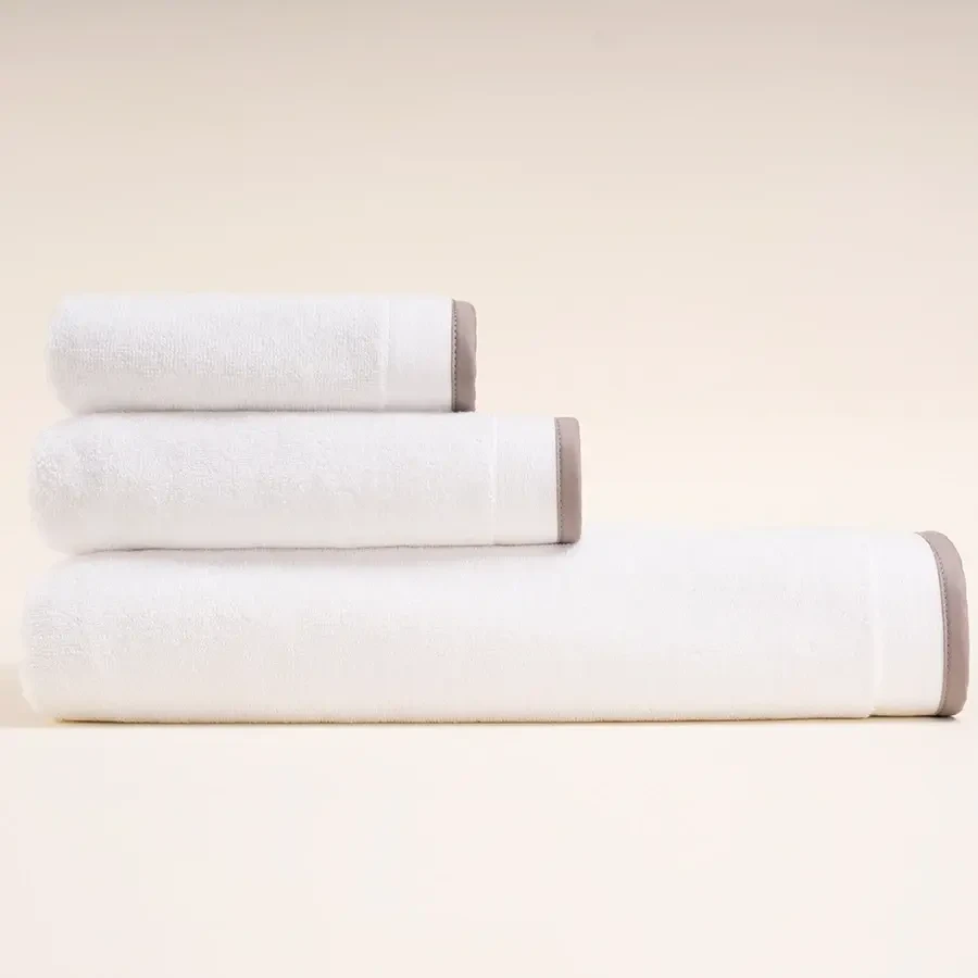 %100 Pamuk Havlu 50x90 cm Taş Rengi - Liana Serisi - 1