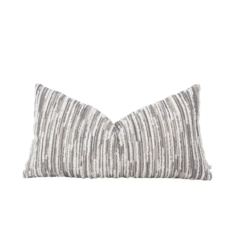 Liora Kırlent Kılıfı 35x70 cm Ekru-Gri - PENELOPE