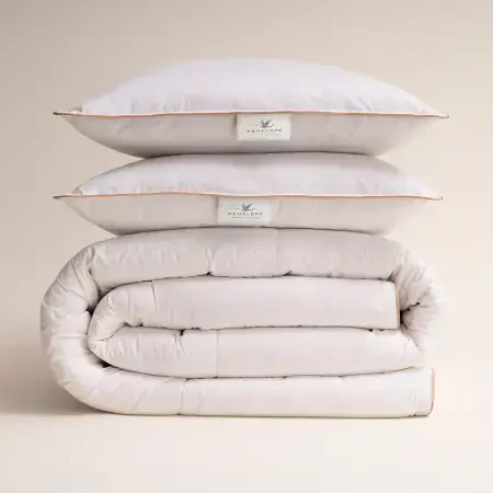 Isı Dengeleyici %100 Kaz Tüyü Çift Kişilik Yastık Yorgan Seti - Lisa Serisi - 13