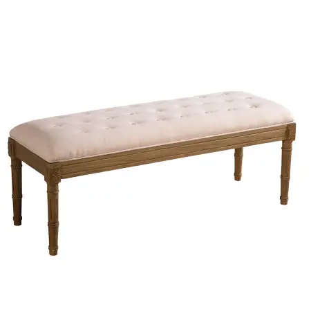 Louvre Bench 120x40x40 cm Krem - 2