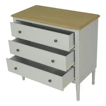 Louvre Şifonyer 80x40x80 cm Gri - 5