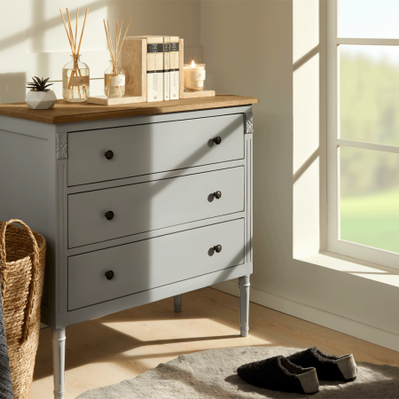 Louvre Şifonyer 80x40x80 cm Gri - Penelope