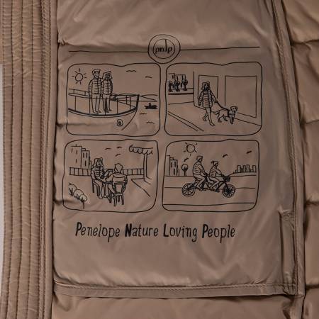 %100 Kaz Tüyü Mont Bej S - Lulu Koleksiyonu - 5