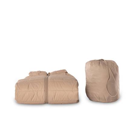 %100 Kaz Tüyü Mont Bej S - Lulu Koleksiyonu - 6