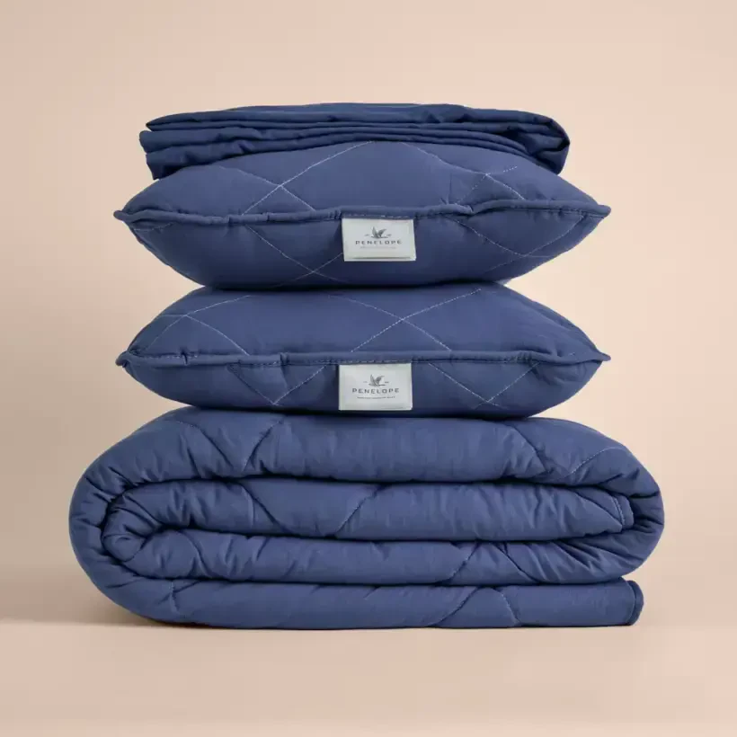 Microfiber Kumaş Çift Kişilik Denim Yastık Yorgan Seti - Colors in Comfort - Penelope