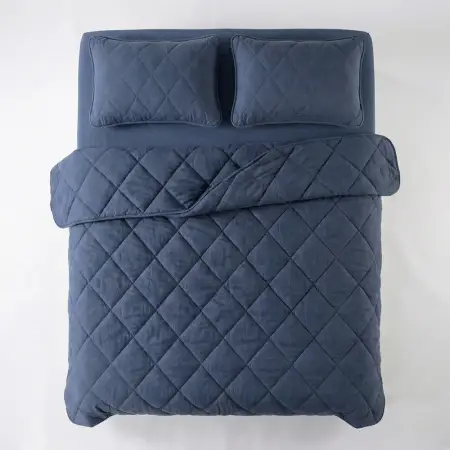 Microfiber Kumaş Çift Kişilik Denim Yastık Yorgan Seti - Colors in Comfort - 2