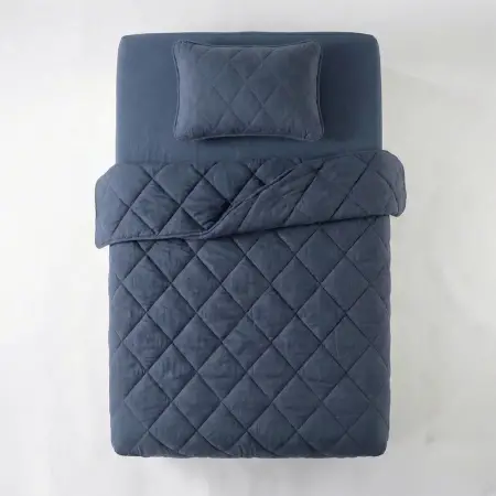 Microfiber Kumaş Tek Kişilik Denim Yastık Yorgan Seti - Colors in Comfort - 2
