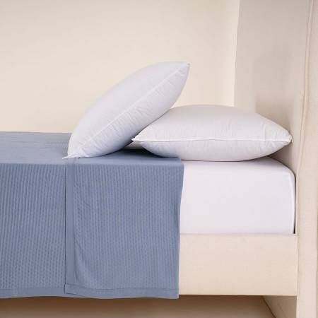 %100 Viskon Çift Kişilik Pike 220x240 cm Denim - Mila Serisi - 1