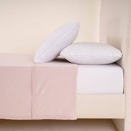 %100 Viskon Çift Kişilik Pike 220x240 cm Pudra - Mila Serisi - 1