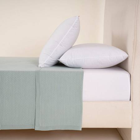 %100 Viskon Tek Kişilik Pike 160x220 cm Su Yeşili - Mila Serisi - 1