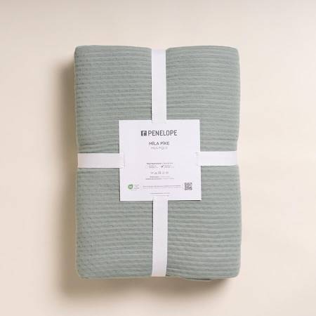 %100 Viskon Tek Kişilik Pike 160x220 cm Su Yeşili - Mila Serisi - 4