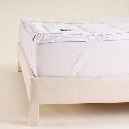 %100 Pamuk Yün Fermuarlı 2'ye Ayrılabilen Topper 200x200 cm - Nature Comfort Serisi - Penelope