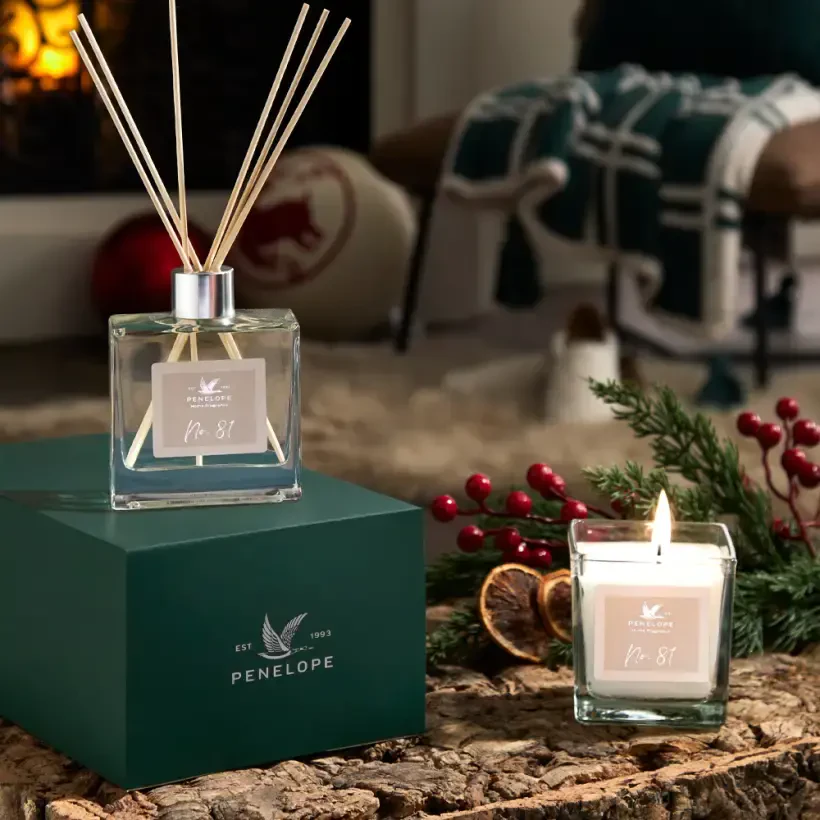 Yılbaşı No.81 Kutulu Hediye Seti (Oda Kokusu & Mum) - PENELOPE