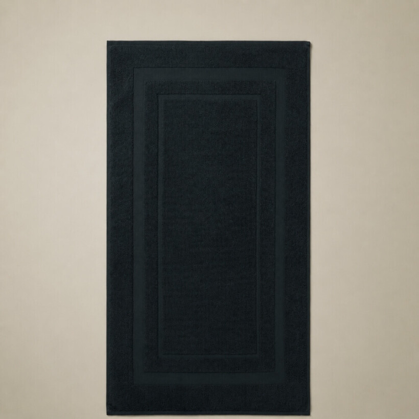 %100 Pamuk Banyo Ayak Havlusu 50x90 cm Antrasit - Noa Serisi - 