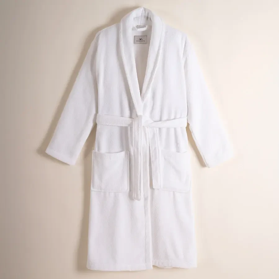 %100 Pamuk Bornoz L Beyaz - Noa Serisi - Penelope