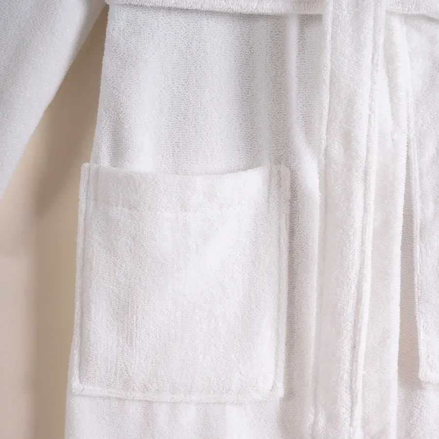 %100 Pamuk Bornoz S Beyaz - Noa Serisi - 5