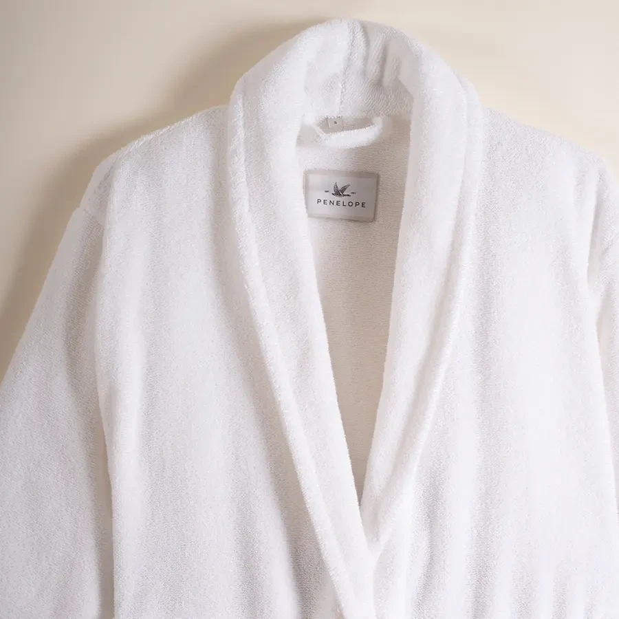%100 Pamuk Bornoz XL Beyaz - Noa Serisi - Penelope (1)