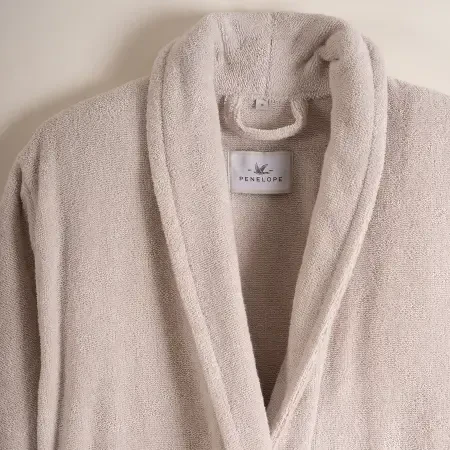 %100 Pamuk Bornoz Taş Rengi S - Noa Serisi - 2