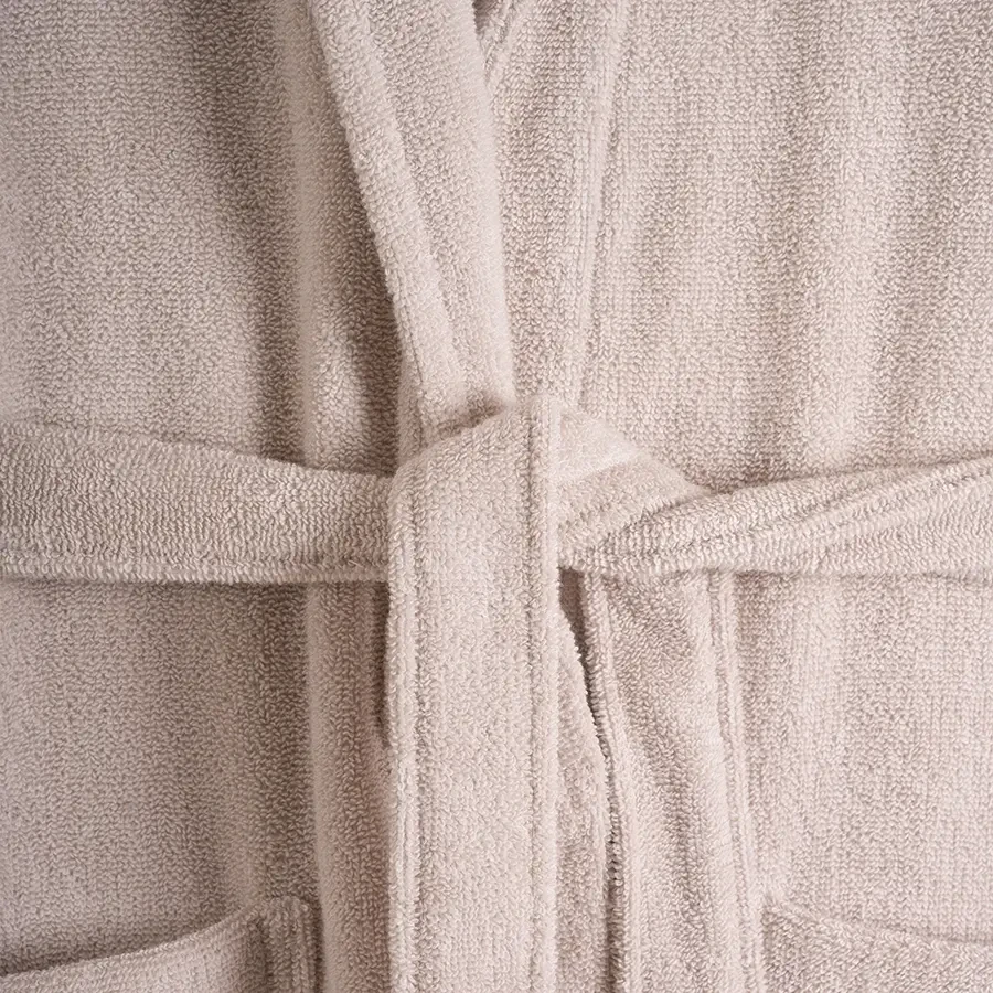 %100 Pamuk Bornoz Taş Rengi XXL - Noa Serisi - 3