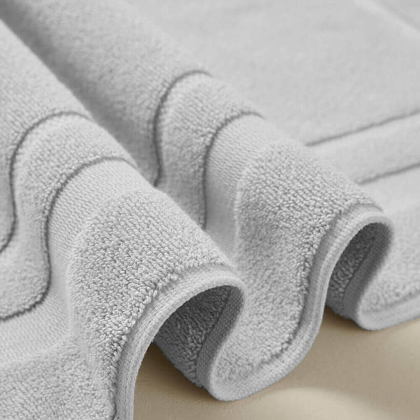 %100 Pamuk Banyo Ayak Havlusu 50x90 cm Gri - Noa Serisi - 
