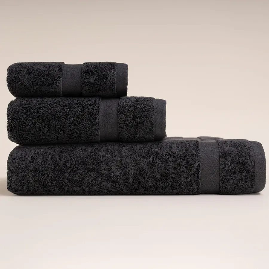 %100 Pamuk Havlu 30x50 cm Antrasit - Noa Serisi - 1
