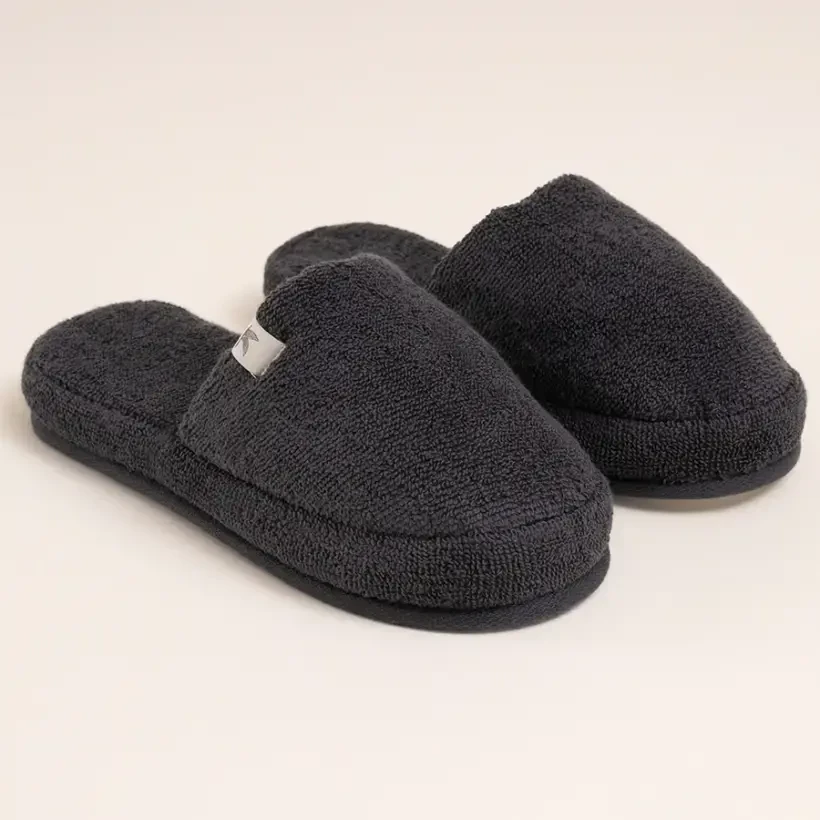 %100 Pamuk Havlu Terlik 42-43 Antrasit - Noa Serisi - Penelope