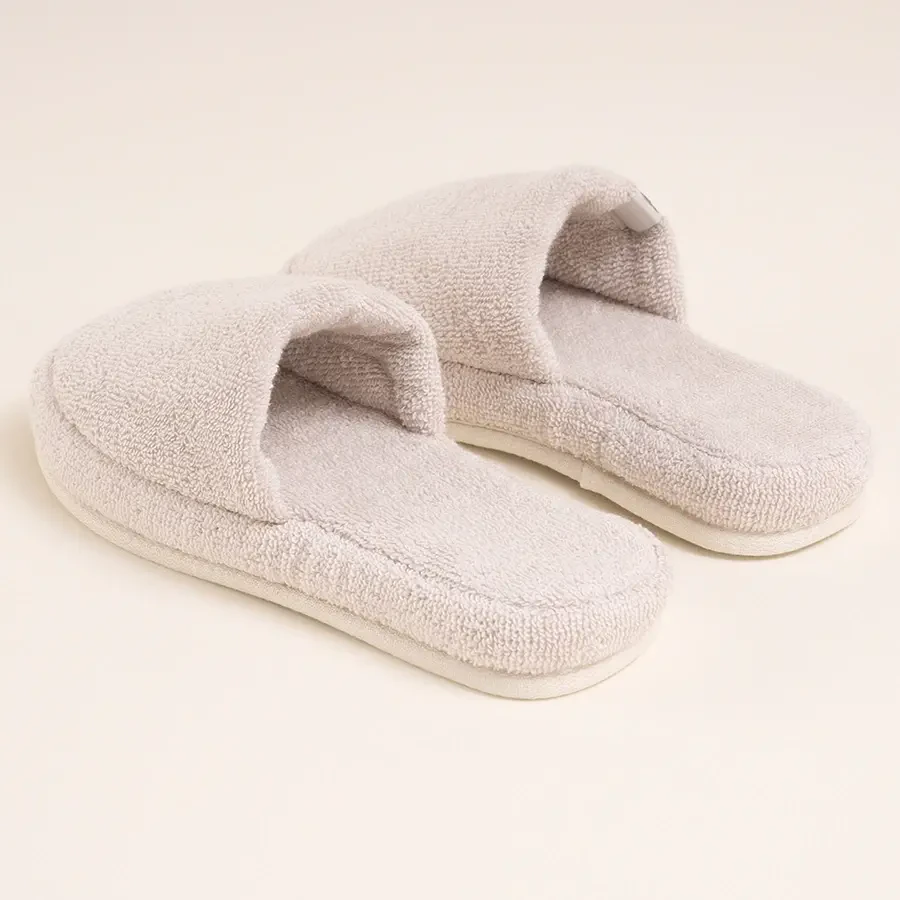 %100 Pamuk Havlu Terlik 42-43 Taş Rengi - Noa Serisi - 4