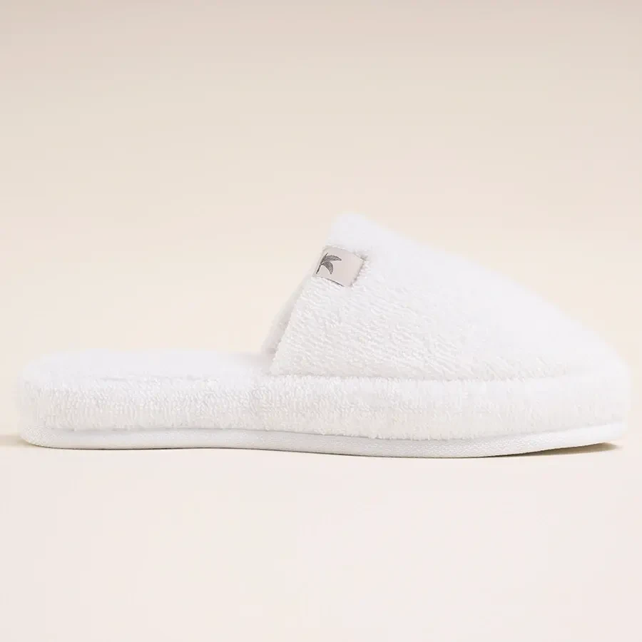 %100 Pamuk Havlu Terlik 44-45 Beyaz - Noa Serisi - 3