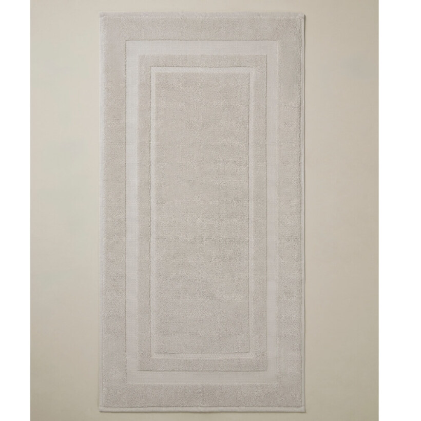 %100 Pamuk Banyo Ayak Havlusu 50x90 cm Taş - Noa Serisi - 