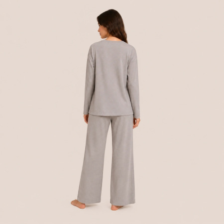 Nuba Kadın Pijama Takımı - Taş - 2