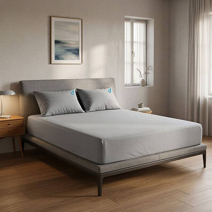 Cooling Sheet Gri Lastikli Çarşaf Seti - 