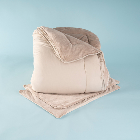 Elegante Dormio Trio Yastık Kılıfı&Yorgan Vizon 195x215 cm - 1