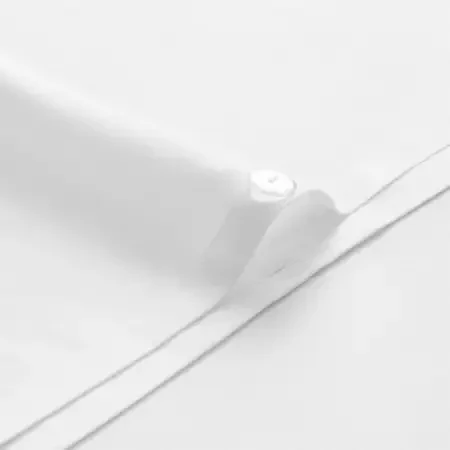 %100 Pamuk 200 TC Nevresim Takımı 200x220 cm Beyaz - Alba Serisi - 4