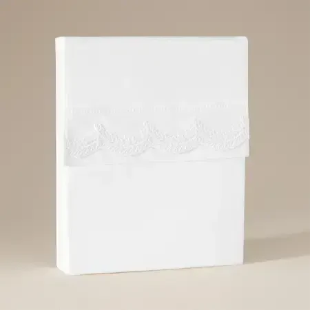 %100 Pamuk 200 TC Nevresim Takımı 200x220 cm Beyaz - Alba Serisi - 7