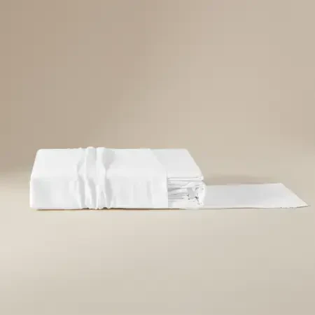 %100 Pamuk 200 TC Nevresim Takımı 200x220 cm Beyaz - Alba Serisi - 8