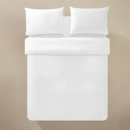 %100 Pamuk 200 TC Nevresim Takımı 200x220 cm Beyaz - Alba Serisi - PENELOPE