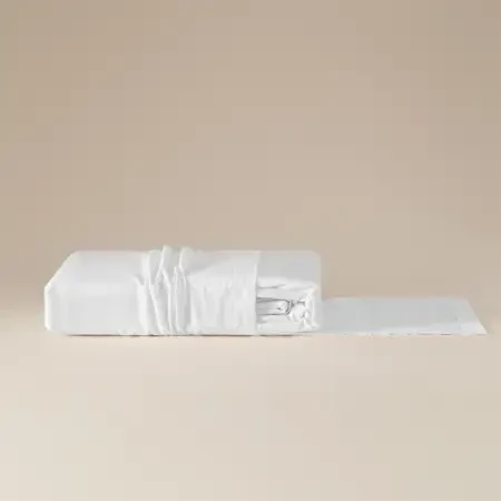 %100 Pamuk 200 TC Nevresim Takımı 200x220 cm Beyaz - Vera Serisi - 8