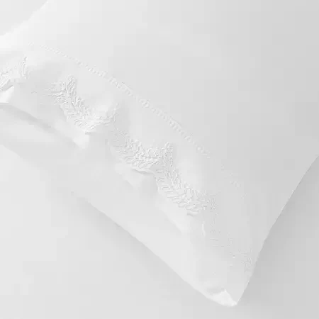 %100 Pamuk 200 TC Nevresim Takımı 240x220 cm Beyaz - Alba Serisi - 3