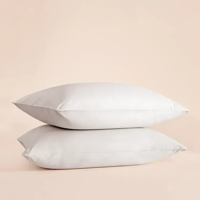 %100 Pamuk Percale 2'li Yastık Kılıfı Gri - Pure Serisi - Penelope