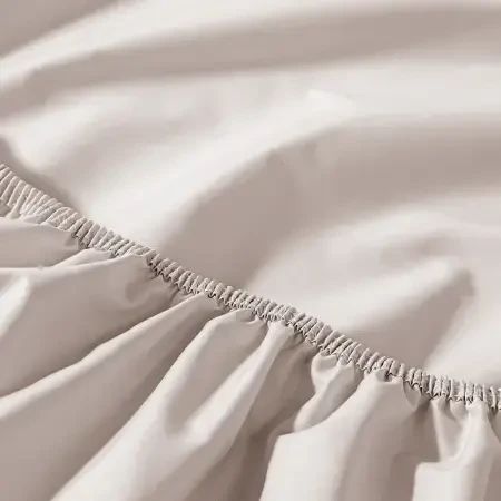 %100 Pamuk Percale Lastikli Çarşaf 100x200 cm Gri - Pure Serisi - 5