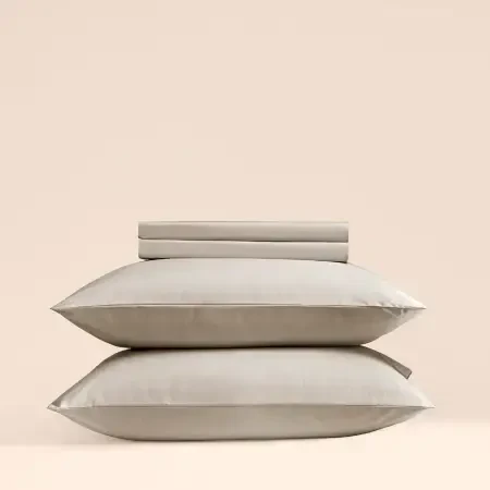 %100 Pamuk Percale Lastikli Çarşaf 100x200 cm Taş Rengi - Pure Serisi - 2