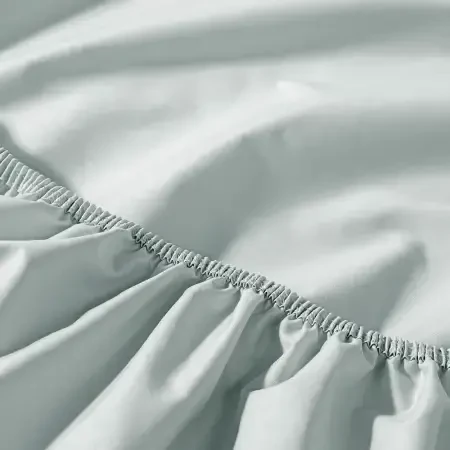 %100 Pamuk Percale Lastikli Çarşaf 120x200 cm Mavi - Pure Serisi - 5