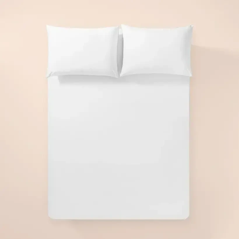 %100 Pamuk Percale Lastikli Çarşaf 200x200 cm Beyaz - Pure Serisi - Penelope