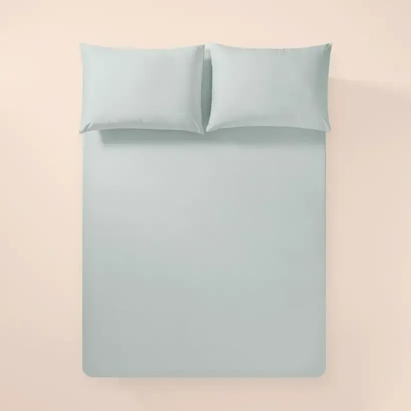 %100 Pamuk Percale Lastikli Çarşaf 200x200 cm Mavi - Pure Serisi - Penelope