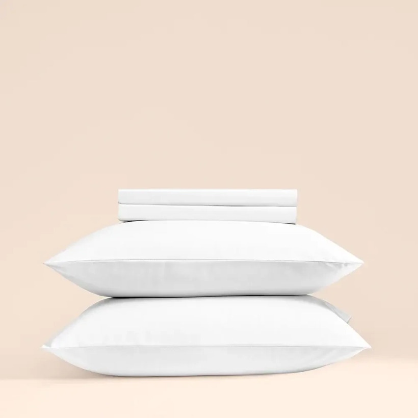 %100 Pamuk Percale Lastikli Çarşaf Beyaz - Pure Serisi - 