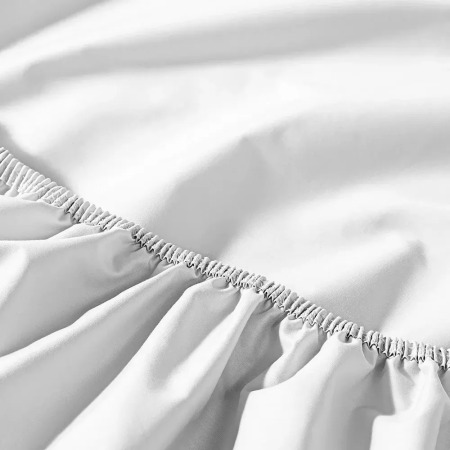 %100 Pamuk Percale Lastikli Çarşaf Beyaz - Pure Serisi - 5